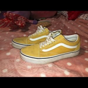 Yellow old school vans. Size 8. Worn less than 5x